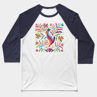 Mexican Otomí Hare / Colorful & happy art by Akbaly Baseball T-Shirt